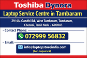 Toshiba Dynora Laptop Service Centre in Tambaram